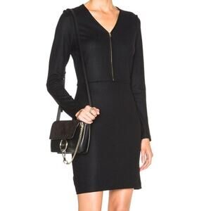 Rag & Bone Yuhlee Dress Womens 10 Black Soft Wool Work Career Modern Evening